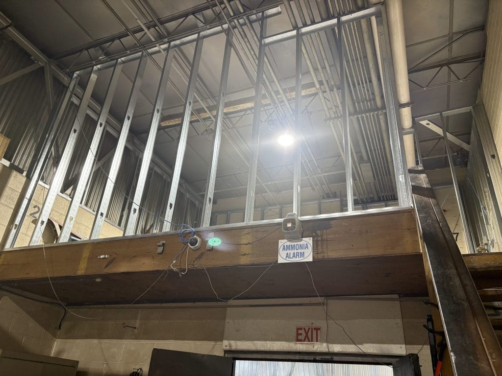 Metal framed wall